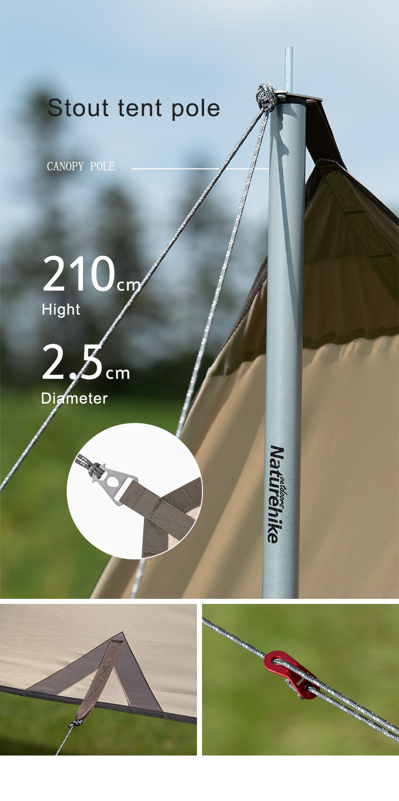 Cheap Goat Tents Girder Shelter Sun Shade Rain Fly Awning Camping Tarp With Tent Pole Beach Tent Sun Shelter   